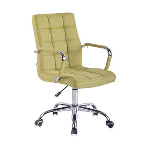 Medium Back Chair Design Marsha Swivel Fabric Study Chair in Green Colour