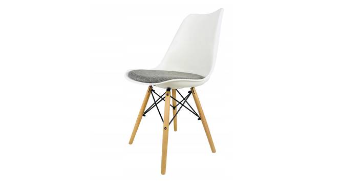 Lambert Lounge Chair (Plastic Finish, White & Light Grey) by Urban Ladder - Cross View Design 1 - 365772