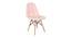 Marlene Lounge Chair (Light Peach, Leatherette Finish) by Urban Ladder - Cross View Design 1 - 365773