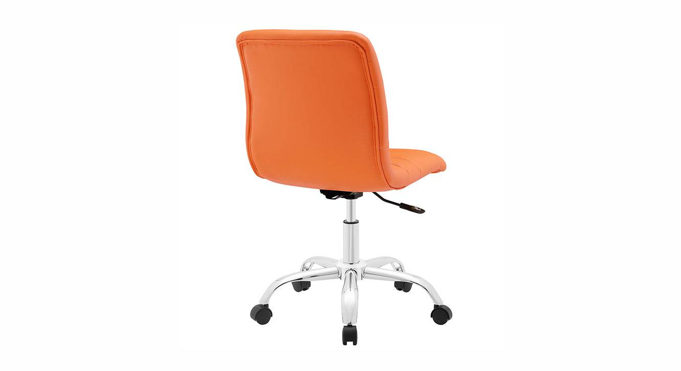 Mercia Leatherette Study Chair in Orange Colour Urban Ladder