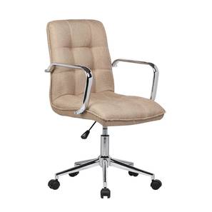 Study In Chandigarh Design Wystan Swivel Fabric Study Chair in Brown Colour