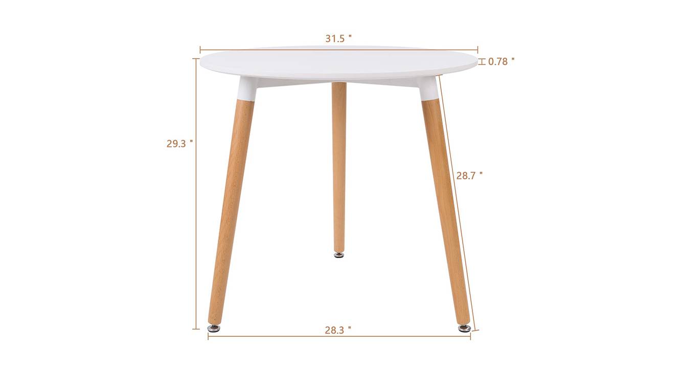 Zoya Engineered Wood 3 Seater Dining Table in Gloss Finish Urban Ladder