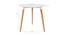 Zoya 3 Seater Dining Table (White, Gloss Finish) by Urban Ladder - Design 1 Dimension - 366057