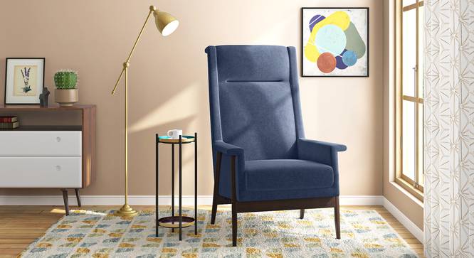 Milo Wing Chair (Lapis Blue) by Urban Ladder - Design 1 Full View - 366271