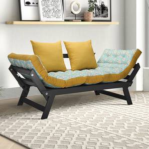 Futon Design Arthur Futon Sofa cum Bed in Sea Green Colour