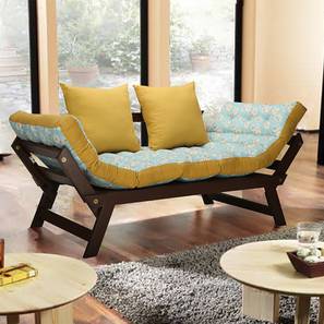 Futon Design Arthur Futon Sofa cum Bed in Sea Green Colour