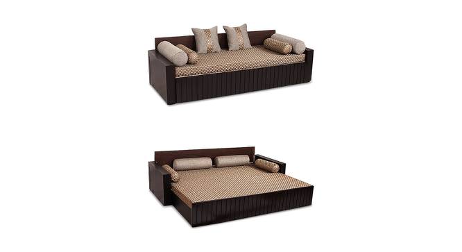 Beverley Sofa cum Bed (Beige & Brown, Beige & Brown Finish) by Urban Ladder - Cross View Design 1 - 366631