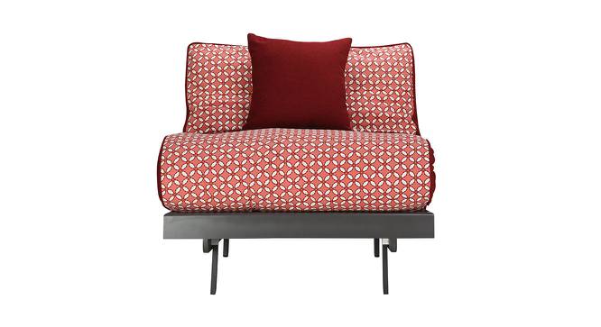 Ashmina Futon (Red Four Leaf, Red Four Leaf Finish) by Urban Ladder - Front View Design 1 - 366641