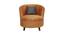 Bergen Lounge Chair (Mustard, Matte Finish) by Urban Ladder - Front View Design 1 - 366643