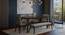 Taarkashi Dining Bench (American Walnut Finish, Gainsboro Grey) by Urban Ladder - Full View Design 1 - 366728