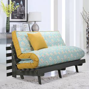 Futon Design Ellis Futon Sofa cum Bed in Sea Green Colour