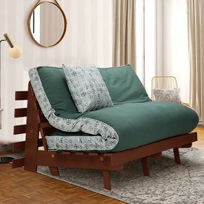 Double Futons Design Ellis Futon Sofa cum Bed in Green Colour