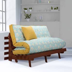 Futon Design Ellis Futon Sofa cum Bed in Sea Green Colour