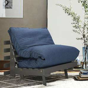 Futon Design Wingate Futon Sofa cum Bed in Blue Colour