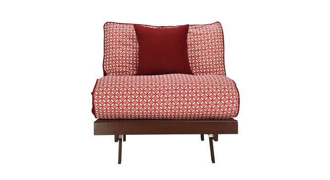Wingate Futon (Red Four Leaf, Red Four Leaf Finish) by Urban Ladder - Front View Design 1 - 366889