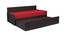 Cameron Sofa cum Bed (Wenge Finish, Red) by Urban Ladder - Front View Design 1 - 366962