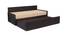 Carolina Sofa cum Bed (Wenge Finish, Cream) by Urban Ladder - Front View Design 1 - 366963
