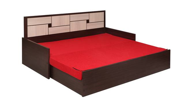 Dennis Sofa cum Bed (Wenge Finish, Red) by Urban Ladder - Front View Design 1 - 367026