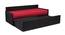 Coraline Sofa cum Bed (Wenge Finish, Red) by Urban Ladder - Front View Design 1 - 367031