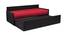 Esmeralda Sofa cum Bed (Wenge Finish, Red) by Urban Ladder - Front View Design 1 - 367081