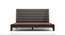 Taarkashi Upholstered Bed (Queen Bed Size, American Walnut Finish) by Urban Ladder - Design 1 Front View - 367135