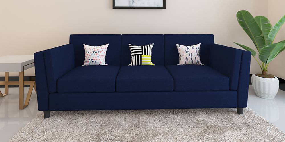 Cabana Fabric Sofa - Navy Blue by Urban Ladder - - 