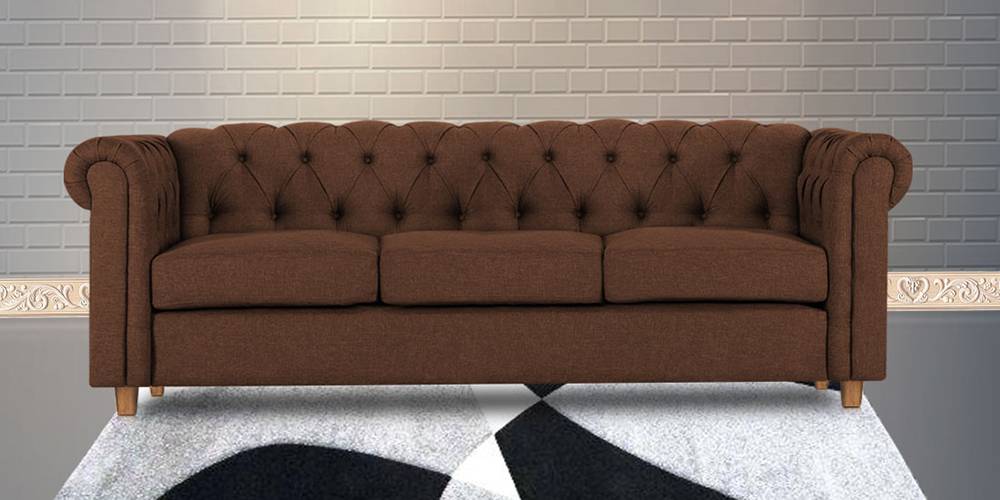 Starthford Fabric Sofa- Brown by Urban Ladder - - 