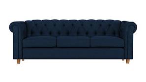 Starthford Fabric Sofa- Navy Blue