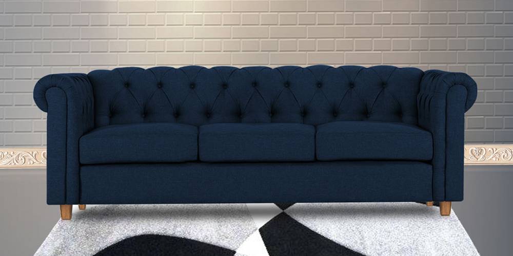 Starthford Fabric Sofa- Navy Blue by Urban Ladder - - 