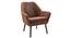 Bessie Lounge Chair (Brown, Fabric Finish) by Urban Ladder - Cross View Design 1 - 367754