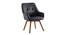 Billie Lounge Chair (Black, Fabric Finish) by Urban Ladder - Cross View Design 1 - 367755