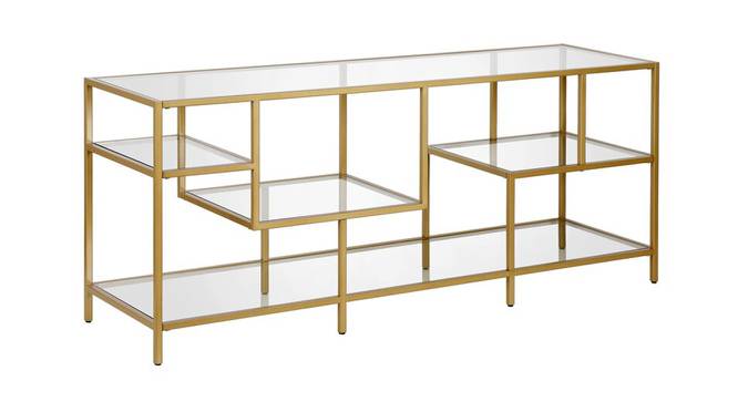 Brees Console Table (Gold, Powder Coating Finish) by Urban Ladder - Cross View Design 1 - 367767