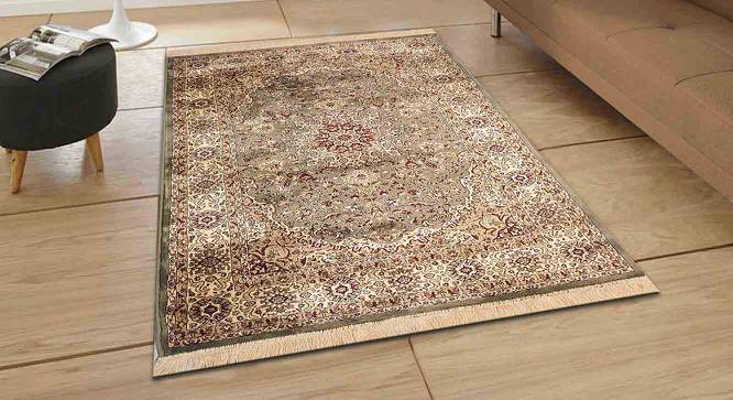 Pirouz Carpet (Green, 122 x 183 cm  (48" x 72") Carpet Size) by Urban Ladder - Design 1 Half View - 367831