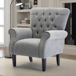 Wing Lounge Chairs Design Cleo Lounge Chair in Grey Fabric