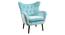 Daisy Lounge Chair (Sky Blue, Fabric Finish) by Urban Ladder - Cross View Design 1 - 367881