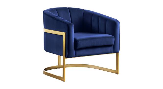 Dashiell Lounge Chair (Navy Blue, Fabric Finish) by Urban Ladder - Cross View Design 1 - 367882