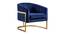 Dashiell Lounge Chair (Navy Blue, Fabric Finish) by Urban Ladder - Cross View Design 1 - 367882