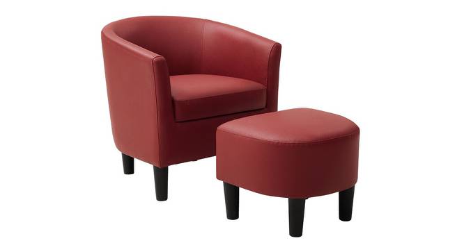 Dixie Lounge Chair (Maroon, Fabric Finish) by Urban Ladder - Cross View Design 1 - 367884