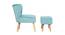 Clementine Lounge Chair (Sky Blue, Fabric Finish) by Urban Ladder - Front View Design 1 - 367902
