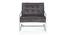 Delilah Lounge Chair (Dark Grey, Fabric Finish) by Urban Ladder - Rear View Design 1 - 367923