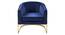Dashiell Lounge Chair (Navy Blue, Fabric Finish) by Urban Ladder - Design 1 Side View - 367933