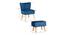 Callie Lounge Chair (Blue, Fabric Finish) by Urban Ladder - Design 1 Dimension - 367940