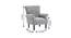 Cleo Lounge Chair (Grey, Fabric Finish) by Urban Ladder - Design 1 Dimension - 367942