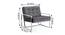 Delilah Lounge Chair (Dark Grey, Fabric Finish) by Urban Ladder - Design 1 Dimension - 367945