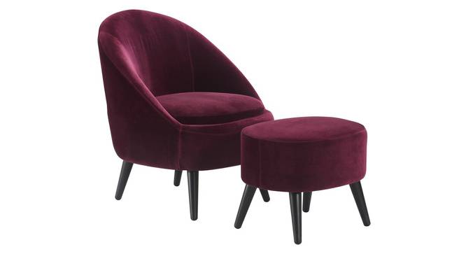 Edna Lounge Chair (Maroon, Fabric Finish) by Urban Ladder - Cross View Design 1 - 367986