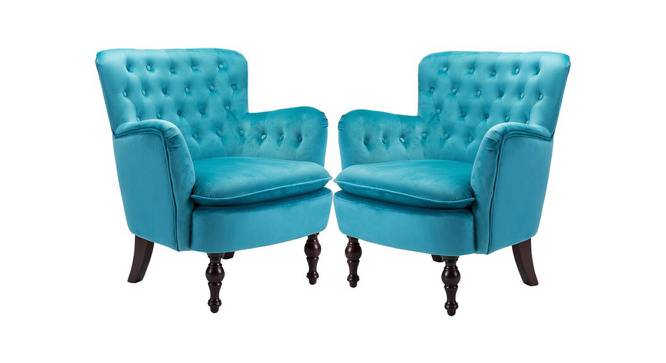 Hazel Lounge Chair (Sea Green, Fabric Finish) by Urban Ladder - Cross View Design 1 - 367992