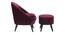 Edna Lounge Chair (Maroon, Fabric Finish) by Urban Ladder - Front View Design 1 - 368007