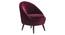 Edna Lounge Chair (Maroon, Fabric Finish) by Urban Ladder - Rear View Design 1 - 368023