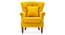 Flora Lounge Chair (Yellow, Fabric Finish) by Urban Ladder - Design 1 Side View - 368035