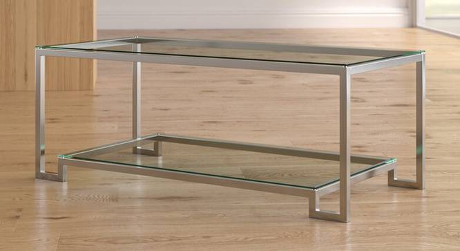 Holden Coffee Table (Stainless Steel Finish, Chrome) by Urban Ladder - Front View Design 1 - 368106